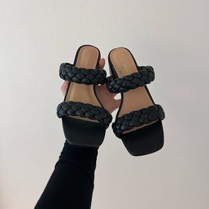 Sincerly Jules Black Braided Sandals Women’s Shoe Size 7